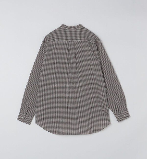 SHIPS「SHIPS: エアー サッカー バンドカラー リラックス 長袖 シャツ〈単色／チェック〉」|シャツ・ブラウス|
