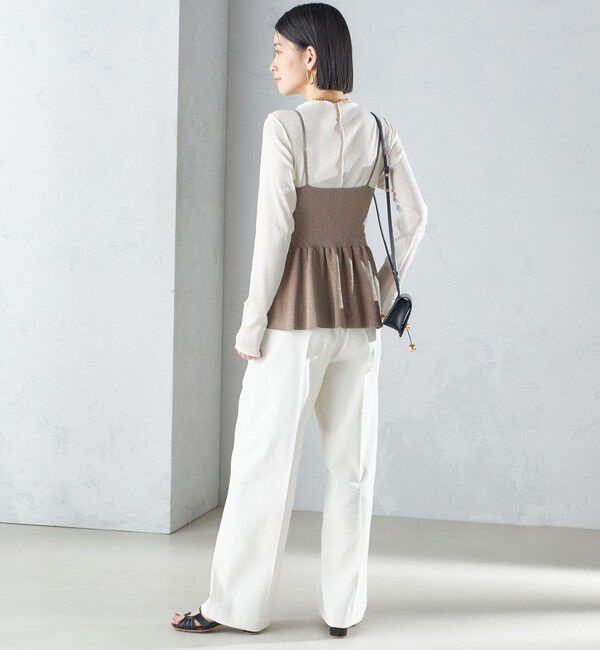 SHIPS for women「*〈手洗い可能〉ラメ ペプラム キャミソール 24SS ◇」|ベスト・ジレ|