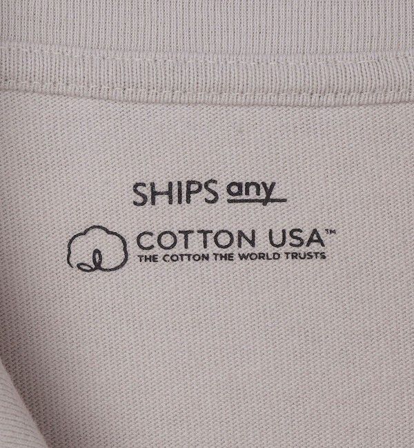 SHIPS any「SHIPS any: COTTON USA ワンポイント ロゴ ハーフジップ Tシャツ◇」|Tシャツ・カットソー|
