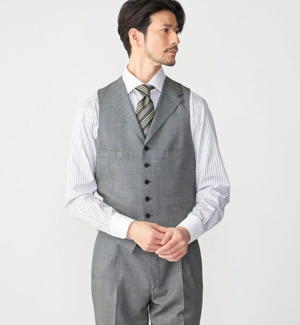 SHIPS「SHIPS: ラグジュアリー ドーメル バーズアイ ベスト」|ベスト・ジレ|
