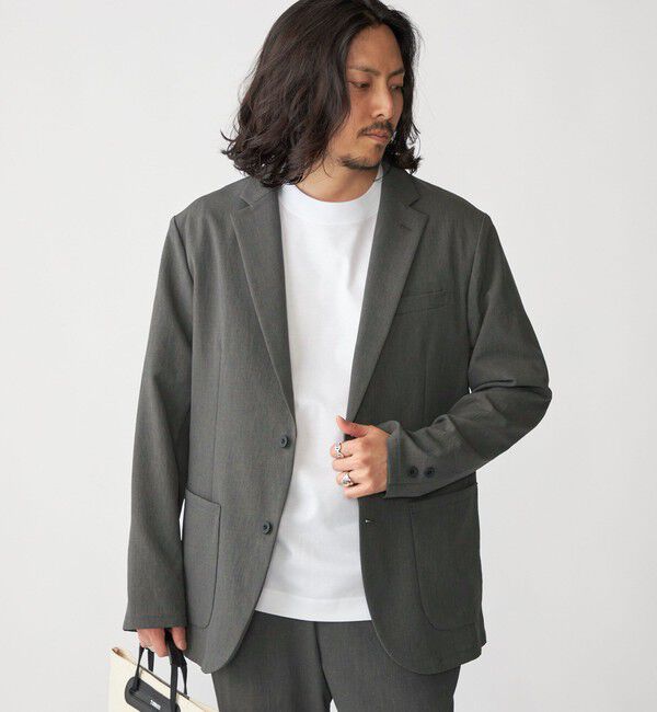 SHIPS「SHIPS:〈手洗い可能/セットアップ対応〉RIRANCHA(R) 2ボタン ジャケット」|テーラードジャケット|