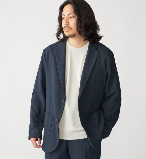 SHIPS「SHIPS:〈手洗い可能/セットアップ対応〉RIRANCHA(R) 2ボタン ジャケット」|テーラードジャケット|