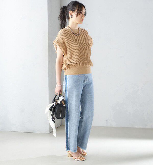 SHIPS for women「〈手洗い可能〉メッシュ 編み 前後 ２WAY ニット ベスト ◇」|ベスト・ジレ|