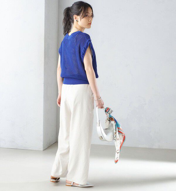 SHIPS for women「〈手洗い可能〉メッシュ 編み 前後 ２WAY ニット ベスト ◇」|ベスト・ジレ|