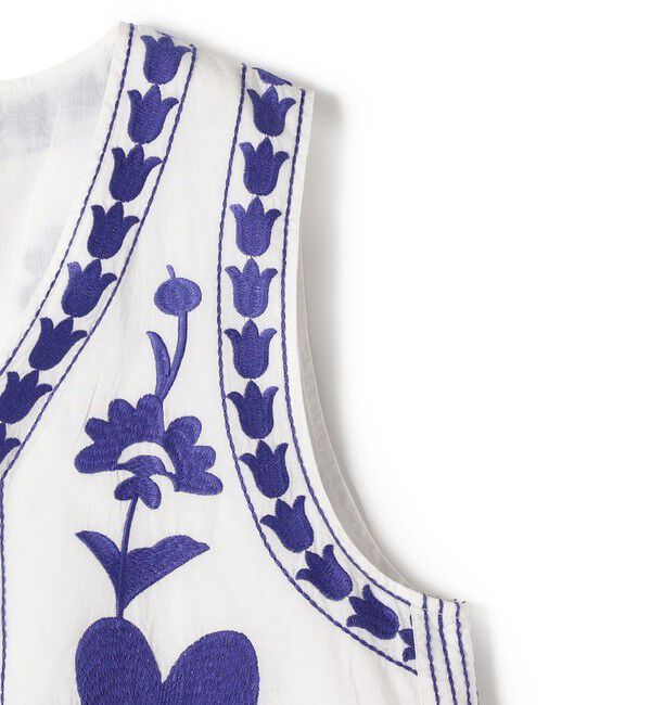 SHIPS Colors 「SHIPS Colors:〈手洗い可能〉エンブロイダリー ベスト」|ベスト・ジレ|