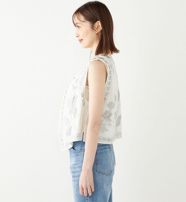 SHIPS Colors 「SHIPS Colors:〈手洗い可能〉エンブロイダリー ベスト」|ベスト・ジレ|