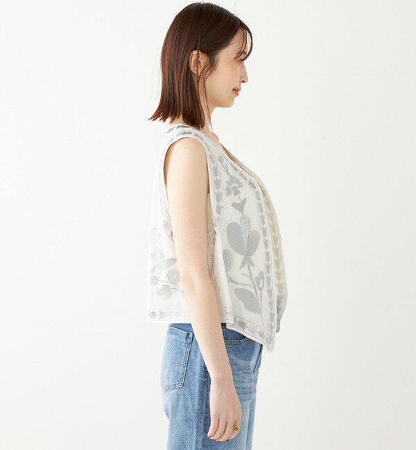 SHIPS Colors 「SHIPS Colors:〈手洗い可能〉エンブロイダリー ベスト」|ベスト・ジレ|