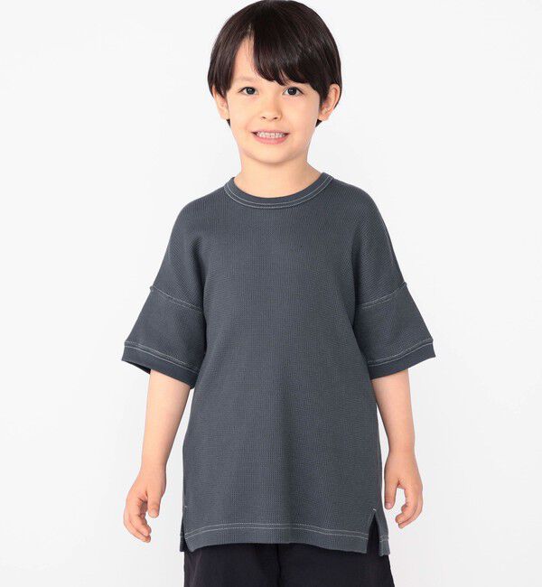 SHIPS KIDS「THYARD:100～125cm / ワッフル 半袖 TEE」|Tシャツ・カットソー|