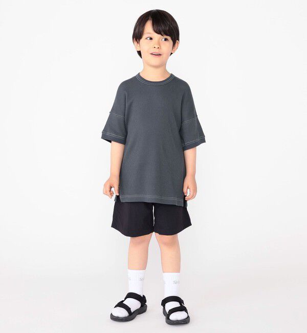 SHIPS KIDS「THYARD:100～125cm / ワッフル 半袖 TEE」|Tシャツ・カットソー|