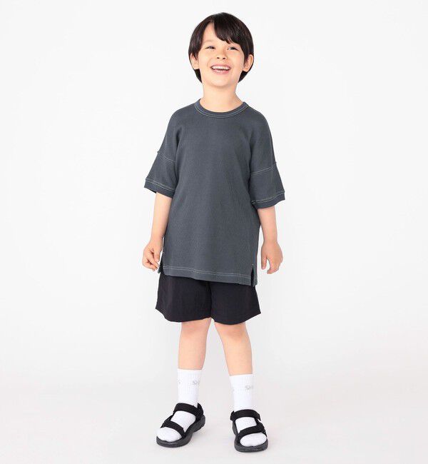 SHIPS KIDS「THYARD:100～125cm / ワッフル 半袖 TEE」|Tシャツ・カットソー|