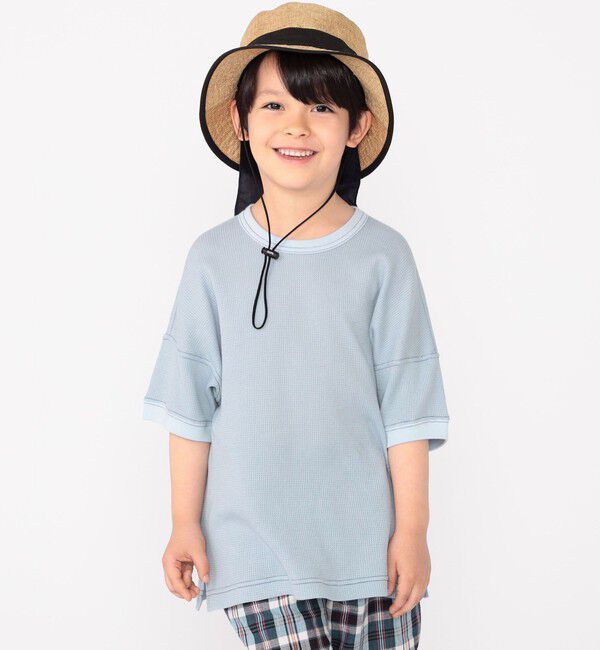 SHIPS KIDS「THYARD:100～125cm / ワッフル 半袖 TEE」|Tシャツ・カットソー|