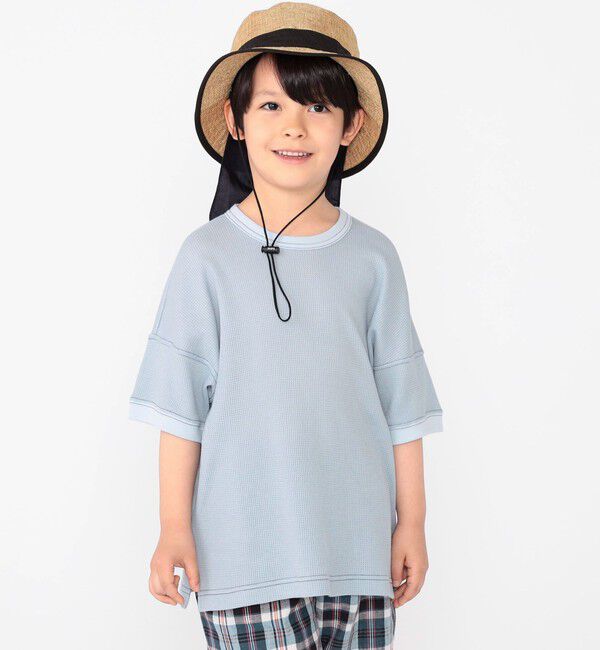 SHIPS KIDS「THYARD:100～125cm / ワッフル 半袖 TEE」|Tシャツ・カットソー|