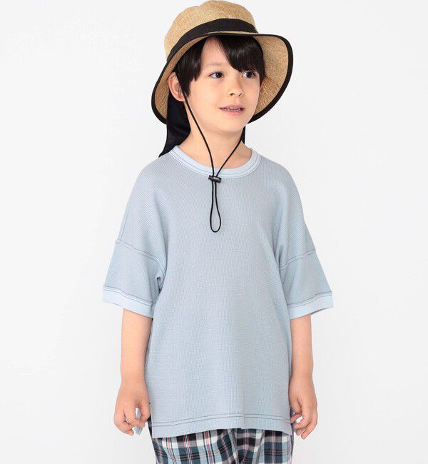 SHIPS KIDS「THYARD:100～125cm / ワッフル 半袖 TEE」|Tシャツ・カットソー|