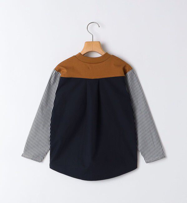 SHIPS KIDS「SHIPS KIDS:100～130cm / パターン 切替 長袖 TEE」|Tシャツ・カットソー|