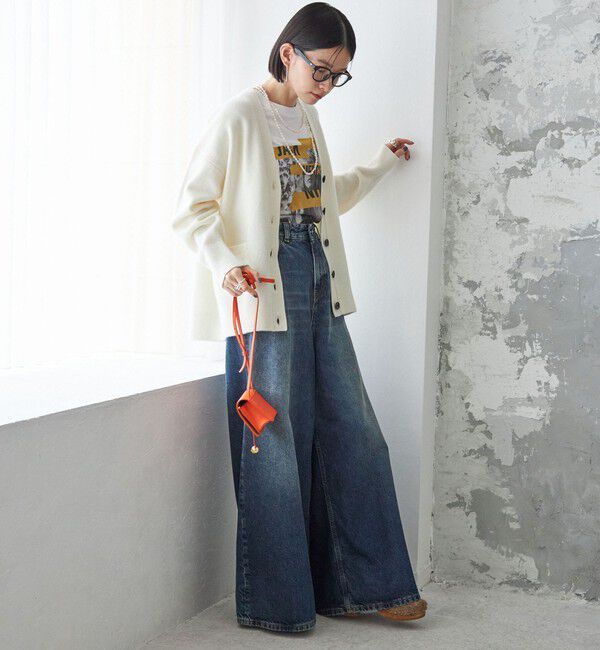 SHIPS for women「〈手洗い可能〉7G ウール カシミヤ Vネック カーディガン」|カーディガン|