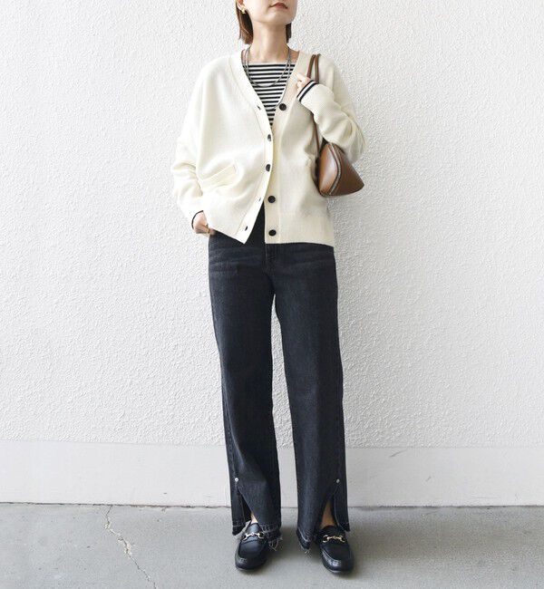 SHIPS for women「〈手洗い可能〉7G ウール カシミヤ Vネック カーディガン」|カーディガン|