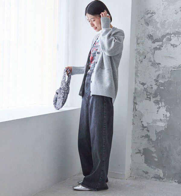 SHIPS for women「〈手洗い可能〉7G ウール カシミヤ Vネック カーディガン」|カーディガン|