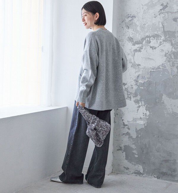 SHIPS for women「〈手洗い可能〉7G ウール カシミヤ Vネック カーディガン」|カーディガン|