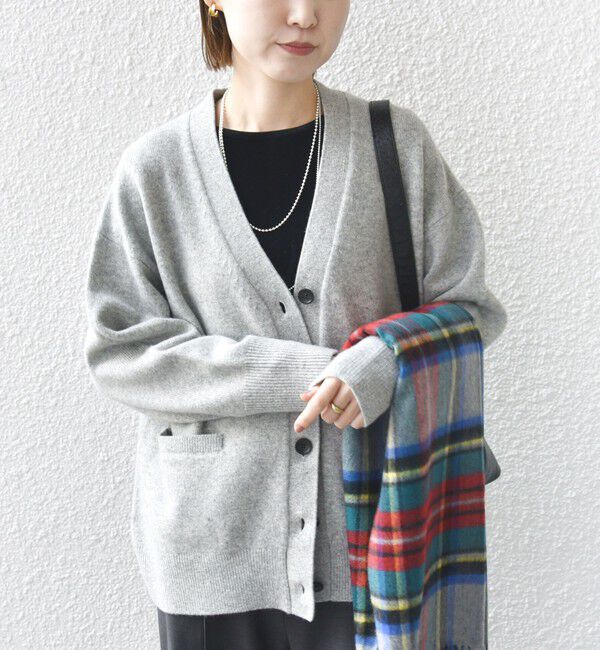 SHIPS for women「〈手洗い可能〉7G ウール カシミヤ Vネック カーディガン」|カーディガン|