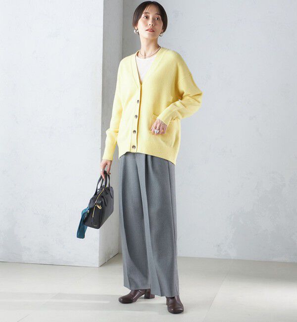 SHIPS for women「〈手洗い可能〉7G ウール カシミヤ Vネック カーディガン」|カーディガン|