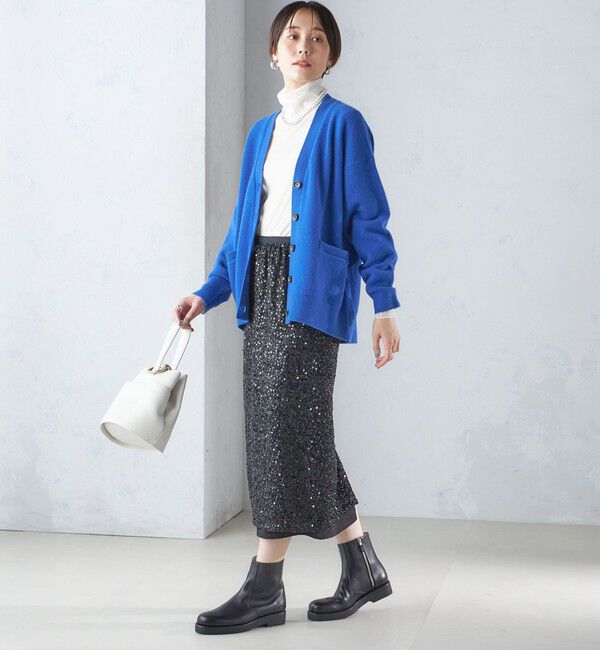 SHIPS for women「〈手洗い可能〉7G ウール カシミヤ Vネック カーディガン」|カーディガン|