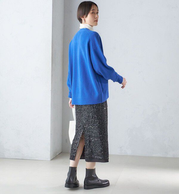 SHIPS for women「〈手洗い可能〉7G ウール カシミヤ Vネック カーディガン」|カーディガン|