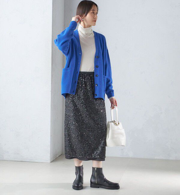 SHIPS for women「〈手洗い可能〉7G ウール カシミヤ Vネック カーディガン」|カーディガン|