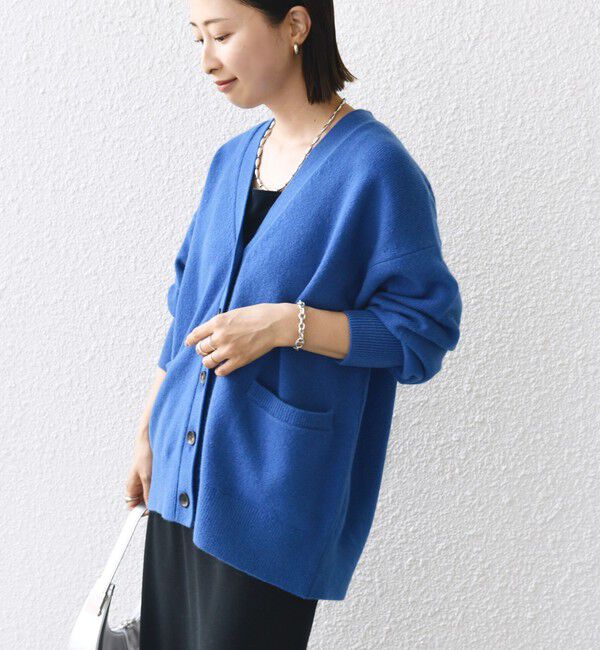 SHIPS for women「〈手洗い可能〉7G ウール カシミヤ Vネック カーディガン」|カーディガン|