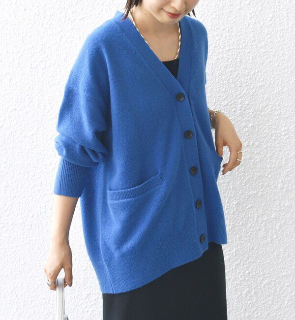 SHIPS for women「〈手洗い可能〉7G ウール カシミヤ Vネック カーディガン」|カーディガン|
