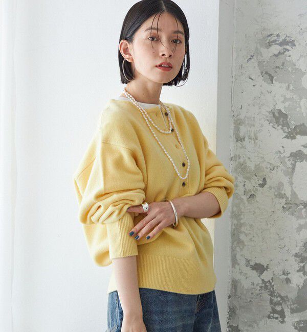 SHIPS for women「〈手洗い可能〉7G ウール カシミヤ ヘンリーネック 2WAY プルオーバー」|ニット・セーター|