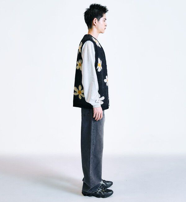 SHIPS「TOWNCRAFT:〈手洗い可能〉ヴィンテージ パターン 総柄 シャギー ニット ベスト」|ベスト・ジレ|