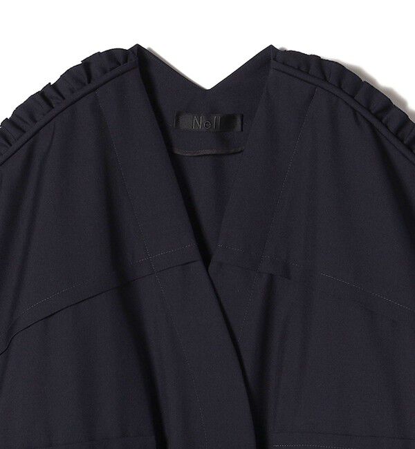 SHIPS for women「Nell:肩フリル ロング ジレ」|ベスト・ジレ|