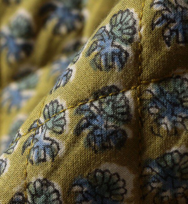 SHIPS for women「Soi-e:〈手洗い可能〉プリント キルティング リバース ベスト」|ベスト・ジレ|