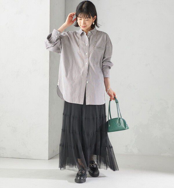 SHIPS for women「〈洗濯機可能〉ピン オックス 刺繍 シャツ」|シャツ・ブラウス|