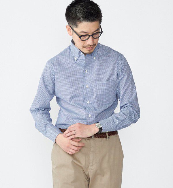 SHIPS「SHIPS: イージーアイロン ギンガムチェック イタリアンボタンダウンカラー シャツ」|シャツ・ブラウス|