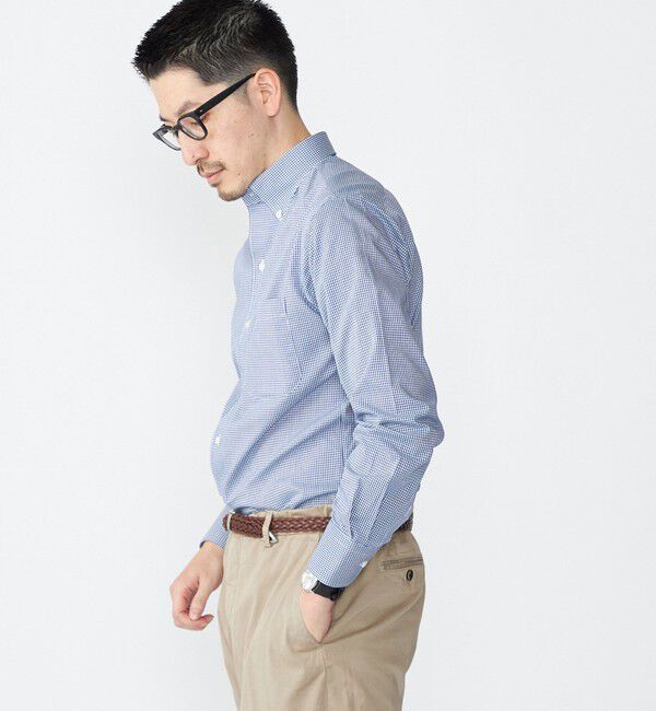 SHIPS「SHIPS: イージーアイロン ギンガムチェック イタリアンボタンダウンカラー シャツ」|シャツ・ブラウス|