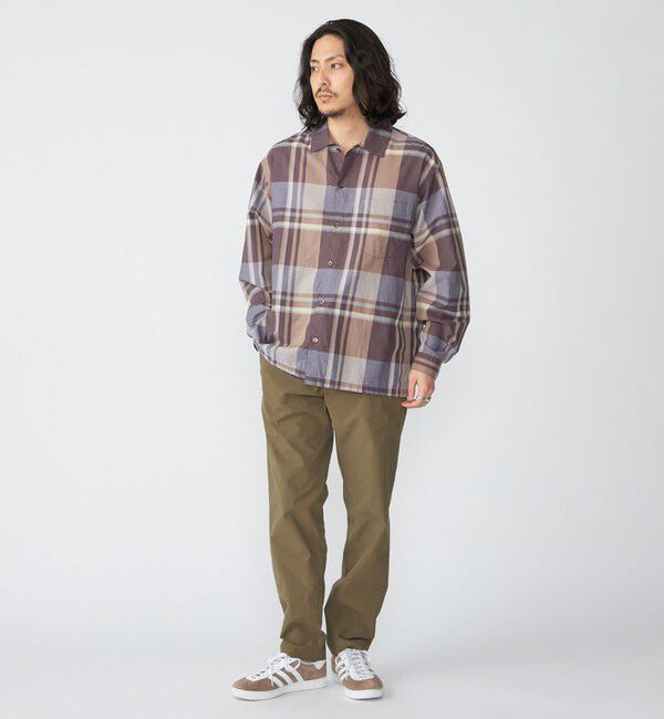 SHIPS「SHIPS: コットン シルク ビッグチェック スクエアカット ウィークエンド シャツ」|シャツ・ブラウス|