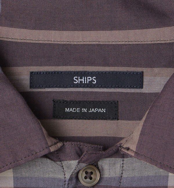SHIPS「SHIPS: コットン シルク ビッグチェック スクエアカット ウィークエンド シャツ」|シャツ・ブラウス|