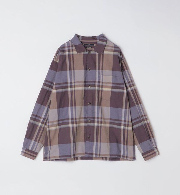 SHIPS「SHIPS: コットン シルク ビッグチェック スクエアカット ウィークエンド シャツ」|シャツ・ブラウス|