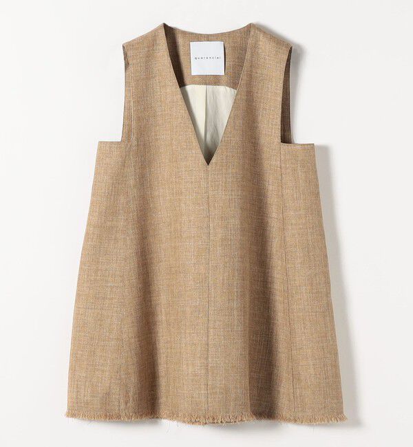 quaranciel「quaranciel: バスケット Aライン フリンジ ベスト」|ベスト・ジレ|