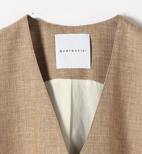 quaranciel「quaranciel: バスケット Aライン フリンジ ベスト」|ベスト・ジレ|