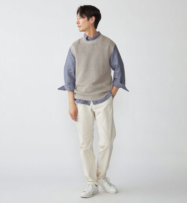 SHIPS「SHIPS: サンフェード リネン ニット ベスト」|ベスト・ジレ|