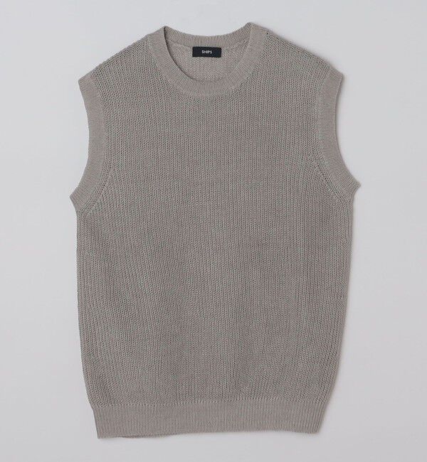 SHIPS「SHIPS: サンフェード リネン ニット ベスト」|ベスト・ジレ|