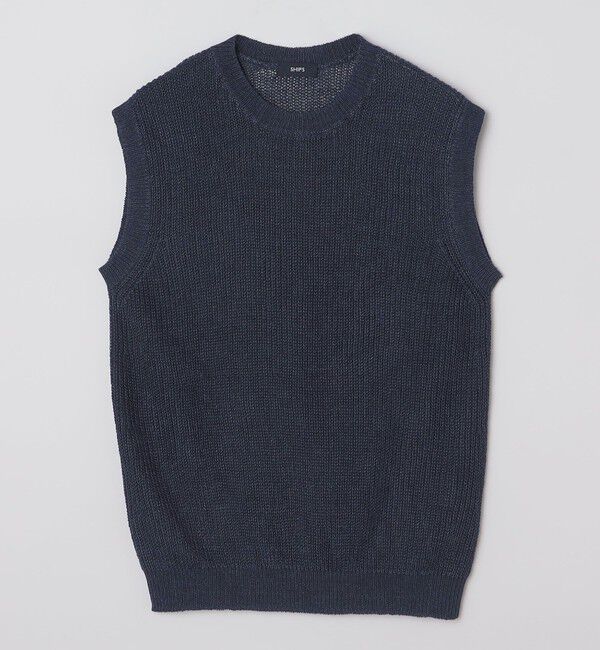 SHIPS「SHIPS: サンフェード リネン ニット ベスト」|ベスト・ジレ|