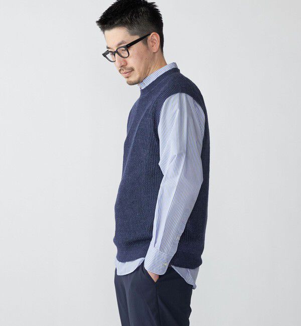 SHIPS「SHIPS: サンフェード リネン ニット ベスト」|ベスト・ジレ|