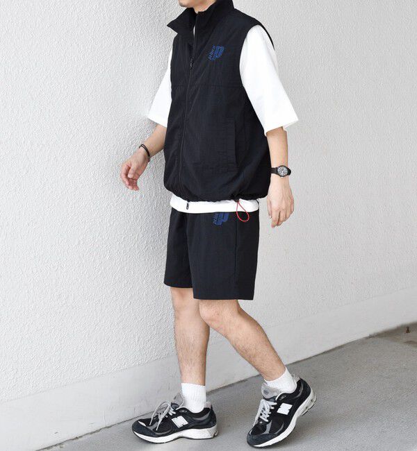 SHIPS any「【SHIPS any別注】prince:〈撥水/UVカット/遮熱〉ワンポイント ロゴ ナイロン ベスト(セットアップ対応)◇」|ベスト・ジレ|