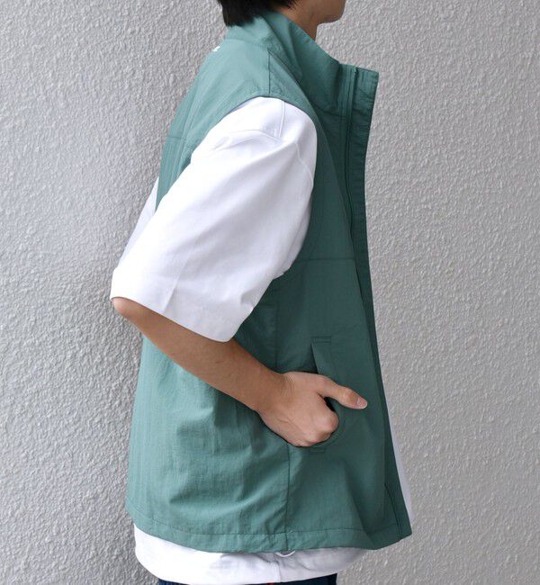 SHIPS any「【SHIPS any別注】prince:〈撥水/UVカット/遮熱〉ワンポイント ロゴ ナイロン ベスト(セットアップ対応)◇」|ベスト・ジレ|