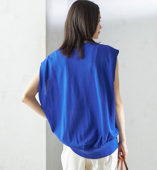 SHIPS for women「〈接触冷感 / 手洗い可能〉アイスコットン フレンチ スリーブ ジレ カーディガン」|ベスト・ジレ|