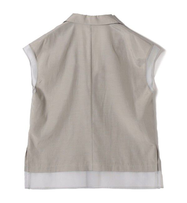 SHIPS for women「【WEB限定】〈手洗い可能〉シアー コンビ テーラード ベスト」|ベスト・ジレ|