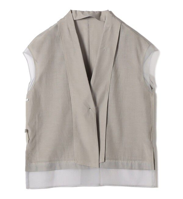 SHIPS for women「【WEB限定】〈手洗い可能〉シアー コンビ テーラード ベスト」|ベスト・ジレ|